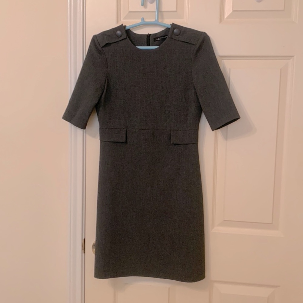 Zara Dark Grey Business Dress